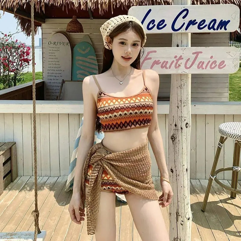 Slimming Swimsuits for Women Hot Spring Pool Party Bikini Set Wirefree Push Up Swim Bikini Female Beach Wear Kent Store