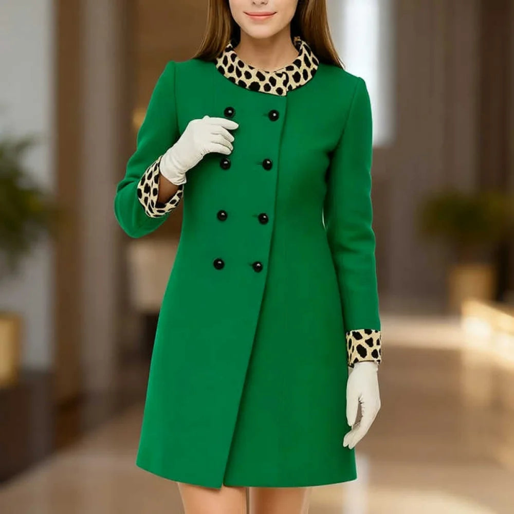 Women's Overcoat 1 Piece Jacket Double Breasted Coat Autumn and Winter Outdoor Warmth Commuting Office Wear Customized Kent Store