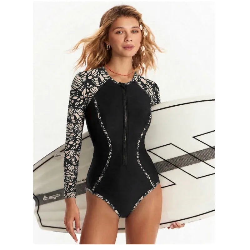 Mesh Sleeve Sexy Swimsuit Women Summer Bathing Suit Bikini Set Long Sleeve Swimwear Beach Swimming Suit For Female Купальник Kent Store