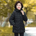 Women's Parkas 2024 New Winter Jacket Warm Hooded Down Padded Coat Mother Cotton Snow Wear Coats Kent Store