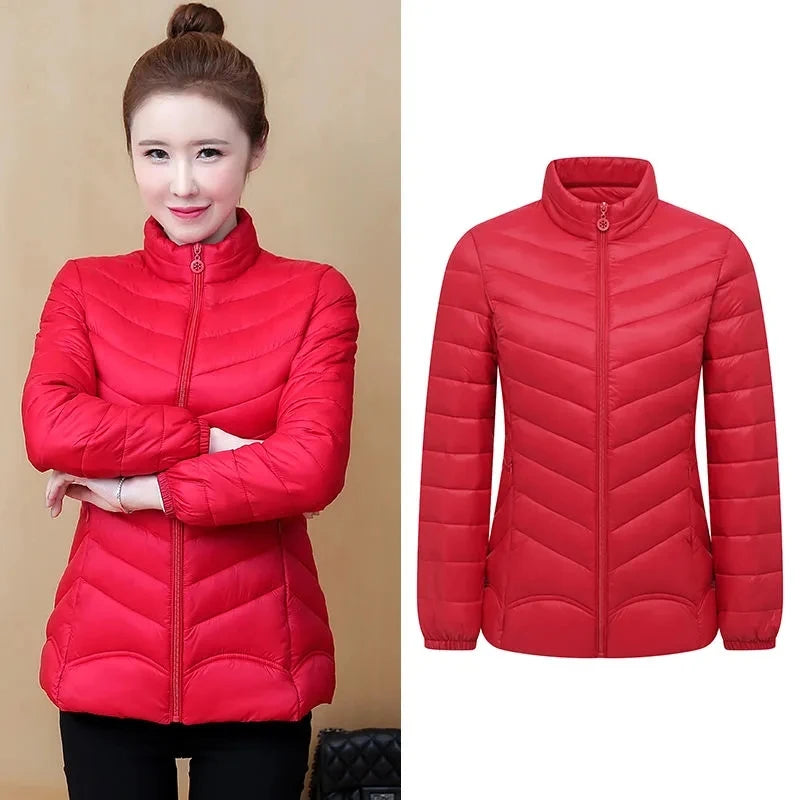 5XL Mother Coat Down Cotton Jacket women's Short Clothing Slim Fit Mid-Elderly coat spring Autumn Winter Padded jacket Out Wear Kent Store