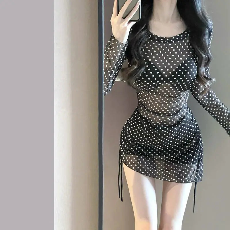 2026 New Women's Black Bikini Set Sexy Long Sleeve Cover Up Two Piece Swimsuit Elegant Beachwear Kent Store