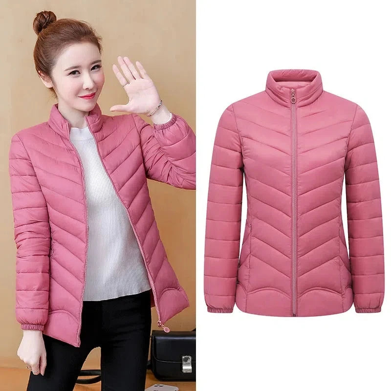 5XL Mother Coat Down Cotton Jacket women's Short Clothing Slim Fit Mid-Elderly coat spring Autumn Winter Padded jacket Out Wear Kent Store