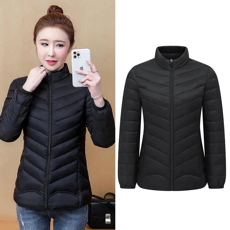 5XL Mother Coat Down Cotton Jacket women's Short Clothing Slim Fit Mid-Elderly coat spring Autumn Winter Padded jacket Out Wear Kent Store