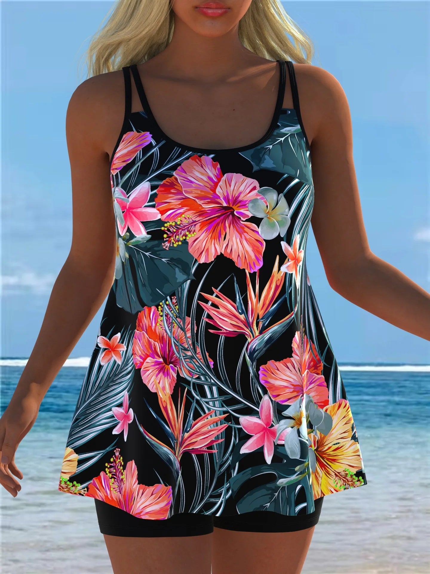 New Tankini Swimwears Tankini Set Sexy Swimsuit Women Summer Bathing Suit Bikini Set Sleeveless Beach Swimming Suit Female Kent Store