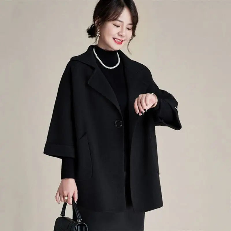 Middle Aged Plus Size Women's Clothing Mid Length Jacket Women's Mother Wearing Cardigans Stylish Outerwear Top Kent Store