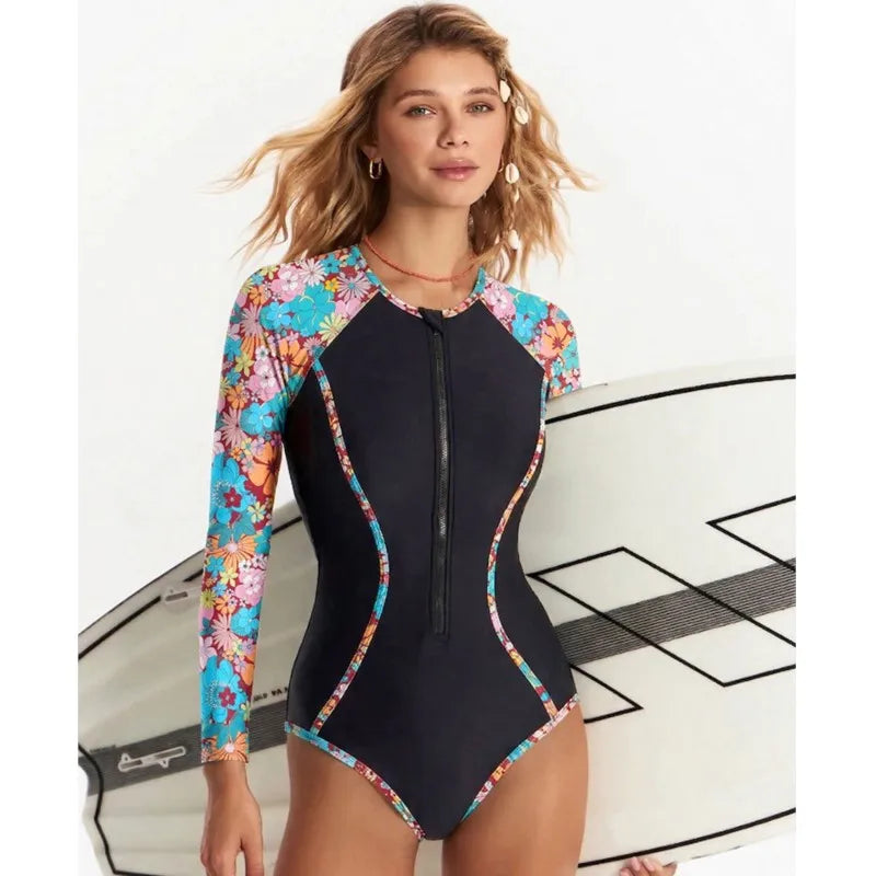 Mesh Sleeve Sexy Swimsuit Women Summer Bathing Suit Bikini Set Long Sleeve Swimwear Beach Swimming Suit For Female Купальник Kent Store