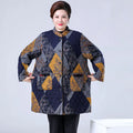 Loose Women's Autumn Winter Cotton Coat Middle-Aged Elderly Mother Thick Warm Jacket Grandma Parkas 100 Kg Wear 2XL-9XL Kent Store