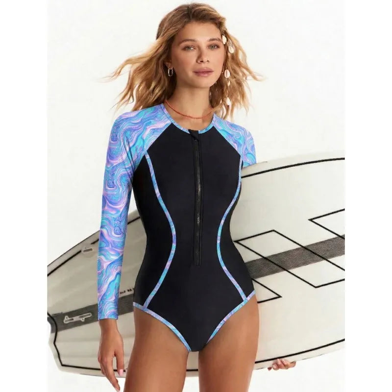Mesh Sleeve Sexy Swimsuit Women Summer Bathing Suit Bikini Set Long Sleeve Swimwear Beach Swimming Suit For Female Купальник Kent Store