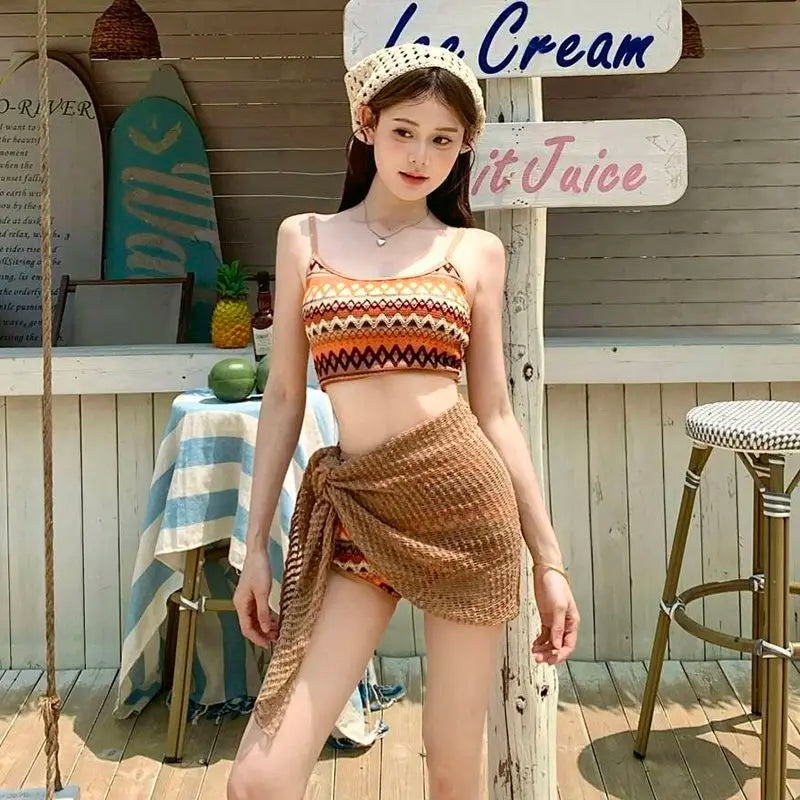 Slimming Swimsuits for Women Hot Spring Pool Party Bikini Set Wirefree Push Up Swim Bikini Female Beach Wear Kent Store