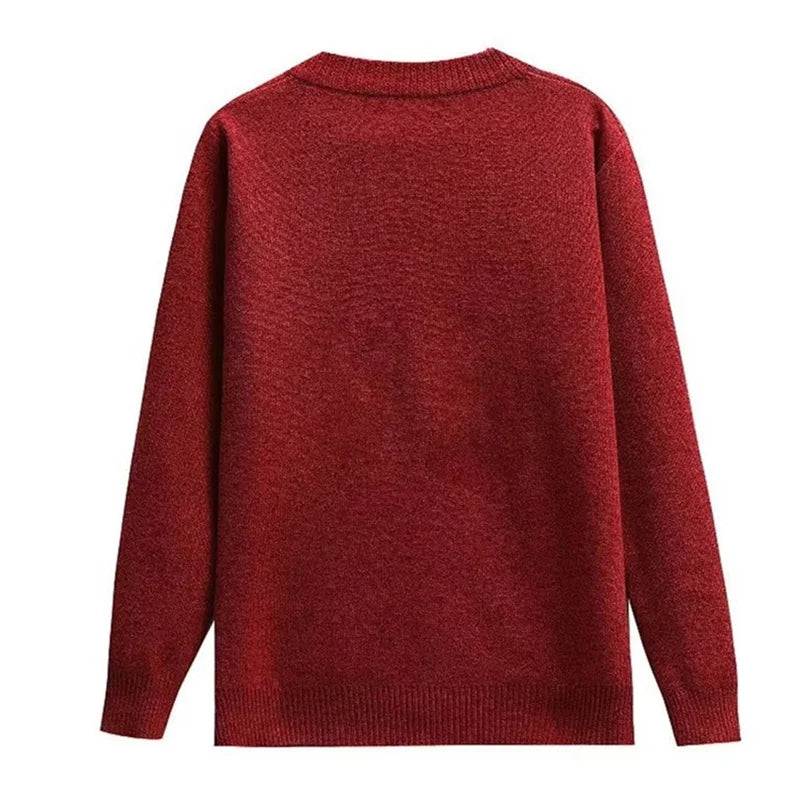 Women Long Sleeved Sweater Bottoming Shirt Grandma Cardigan Middle-aged and Elderly New Printed Spring Autumn Mother Wear Coat Kent Store