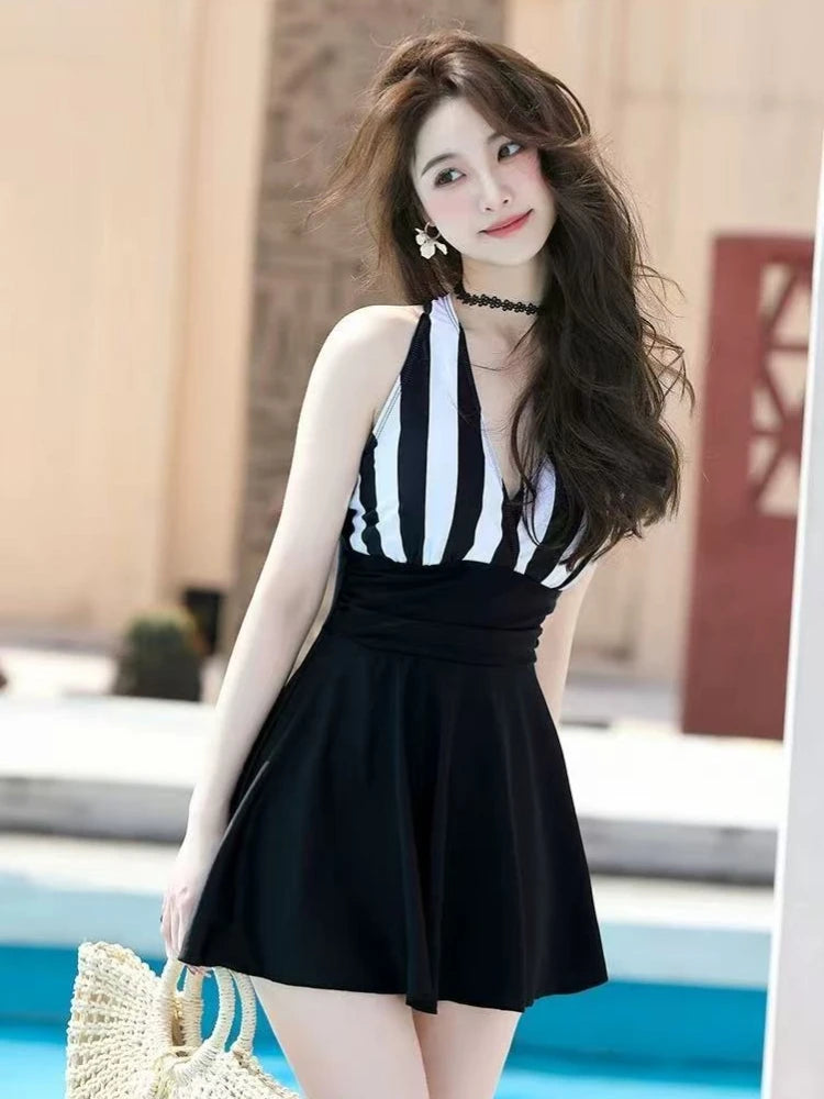 Ladies Monokini Ruched Bodice Slim Fit Swimming Suit Conservative Cut Tummy Hiding Summer Holiday Beach Costume Kent Store
